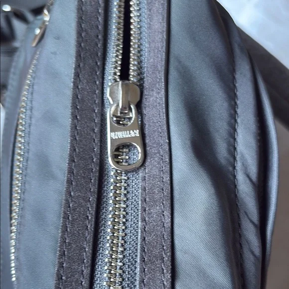 MZ Wallace Gray with Silver Hardware Crossbody Bag, Two Straps - Picture 12 of 15